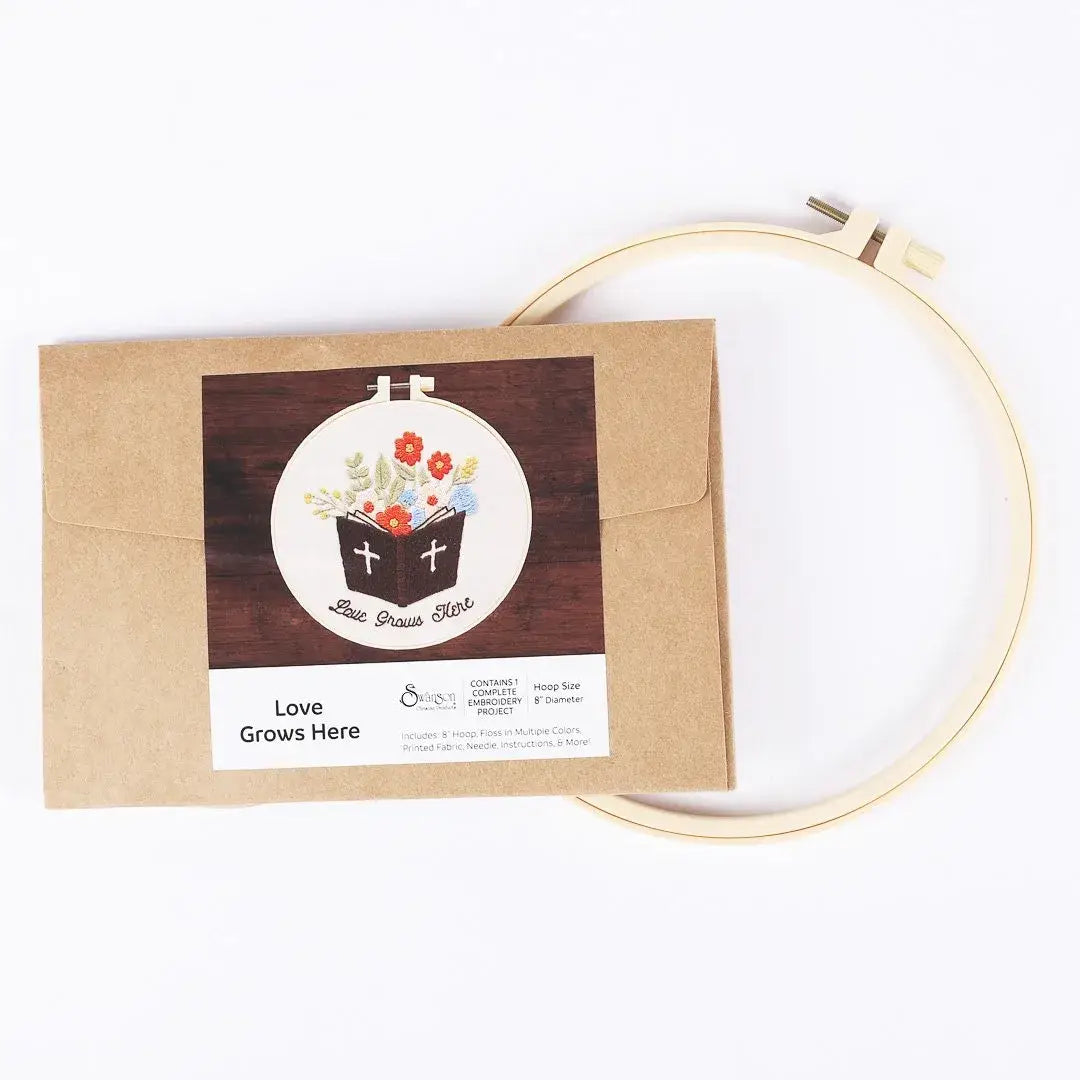 Embroidery Kit | Love Grows Here 20.5Cm