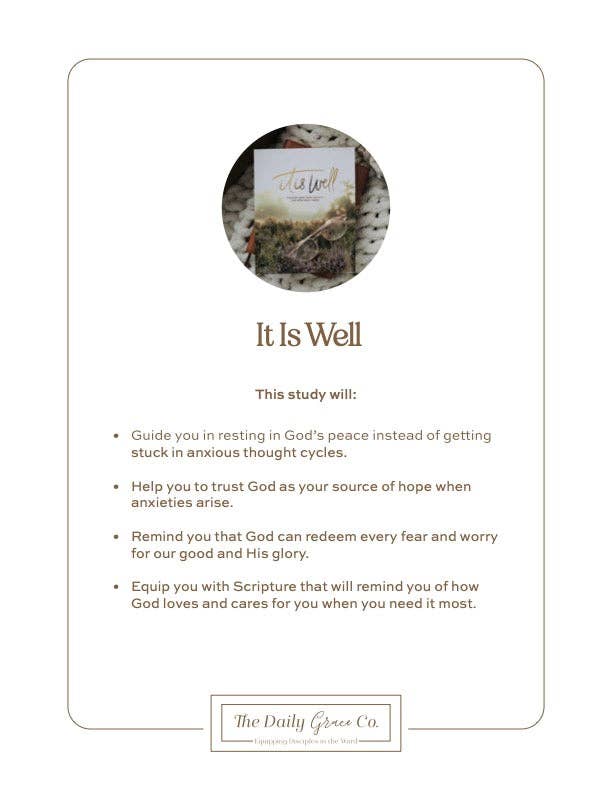 Study | It Is Well