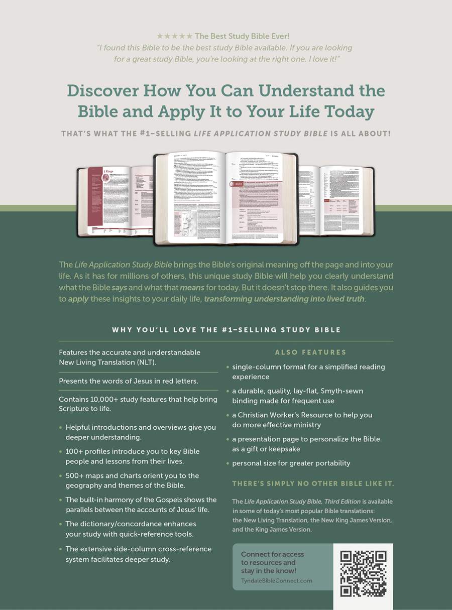 Bible | NLT Life Application Study Bible 3rd Ed, Leatherlike Black/Onyx Red Letter