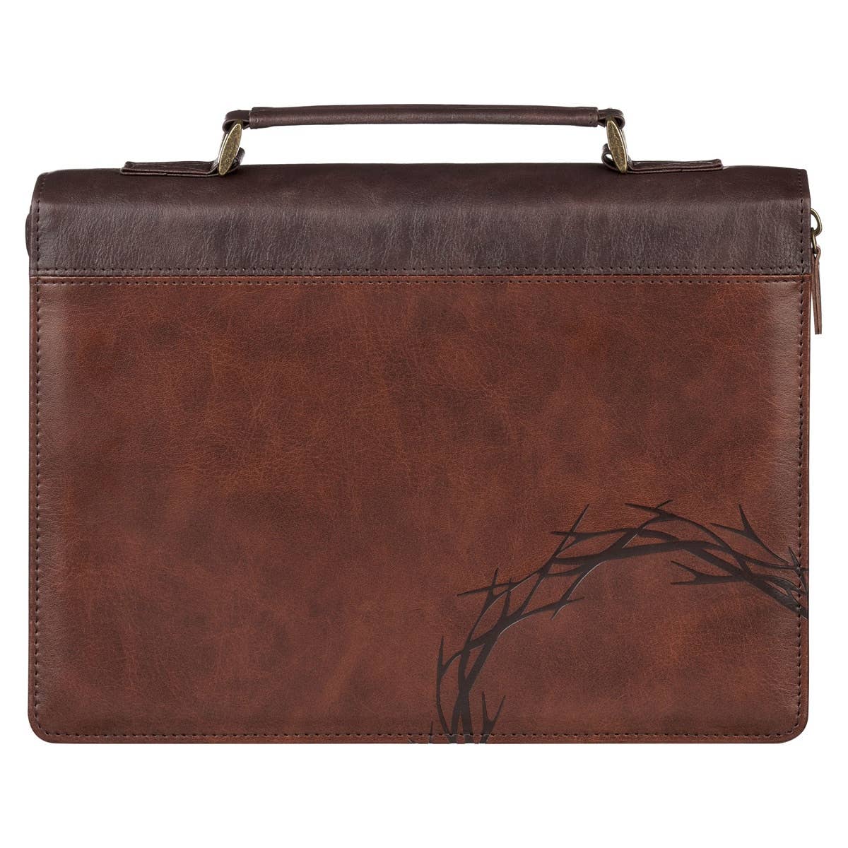 Bible Cover | Classic Brown Crown of Thorns