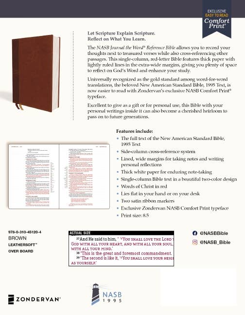 Bible | NASB Journal the Word Reference Bible