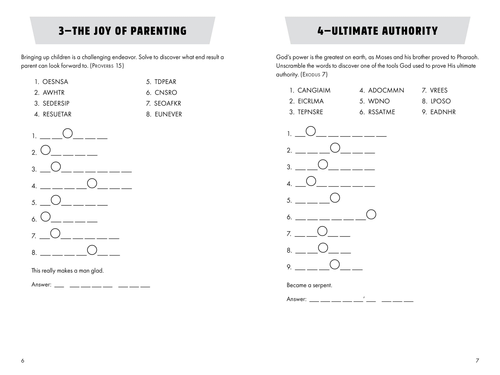 Word Puzzles | Bible Word Scrambles : More Than 200 Puzzles!