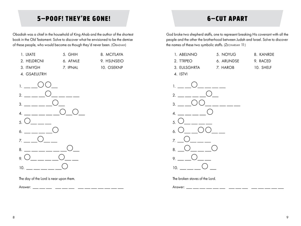Word Puzzles | Bible Word Scrambles : More Than 200 Puzzles!