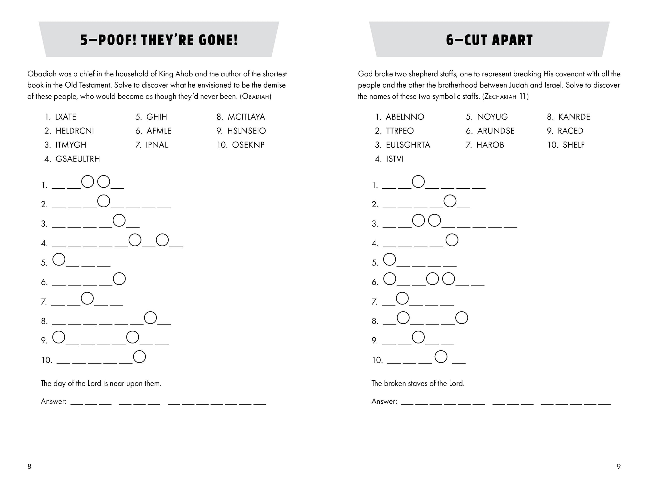 Word Puzzles | Bible Word Scrambles : More Than 200 Puzzles!