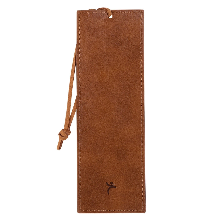 Bookmark | Faux Leather Brown Thy Word is a Lamp Ps. 119:105