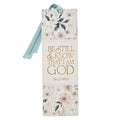 Bookmark | Faux Leather White Be Still Ps. 46:10