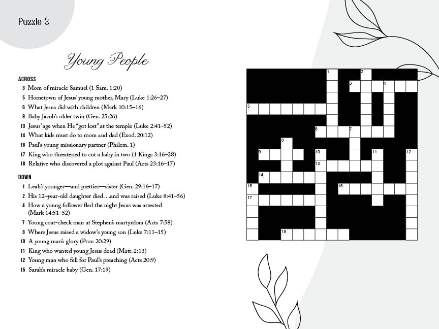 Word Puzzles | Calming Bible Crosswords