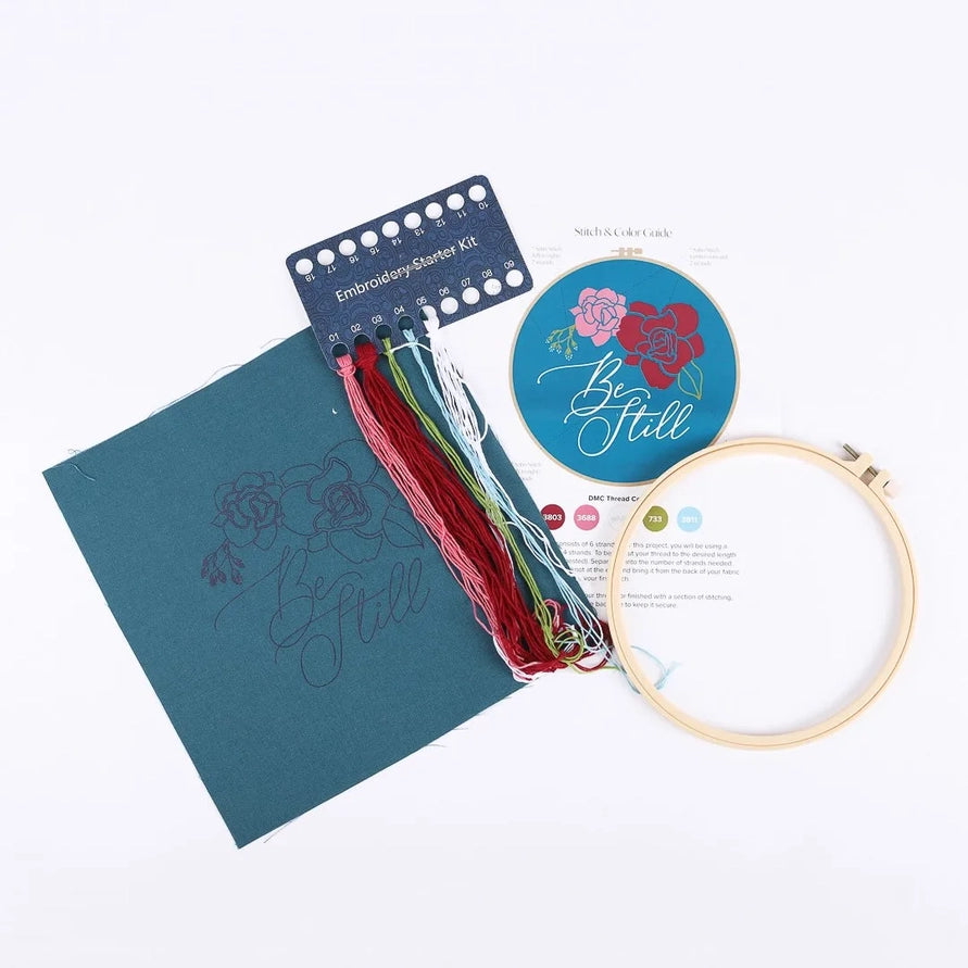 Embroidery Kit | Be Still 20.5Cm