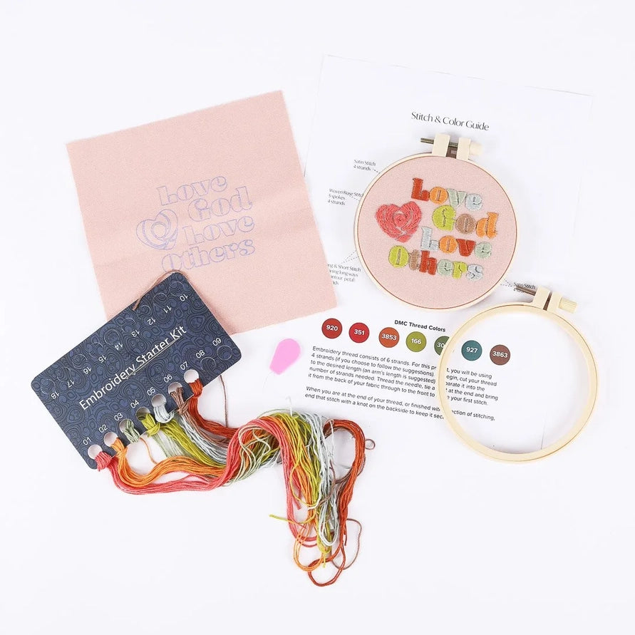 Embroidery Kit | Love God Love Others 10Cm