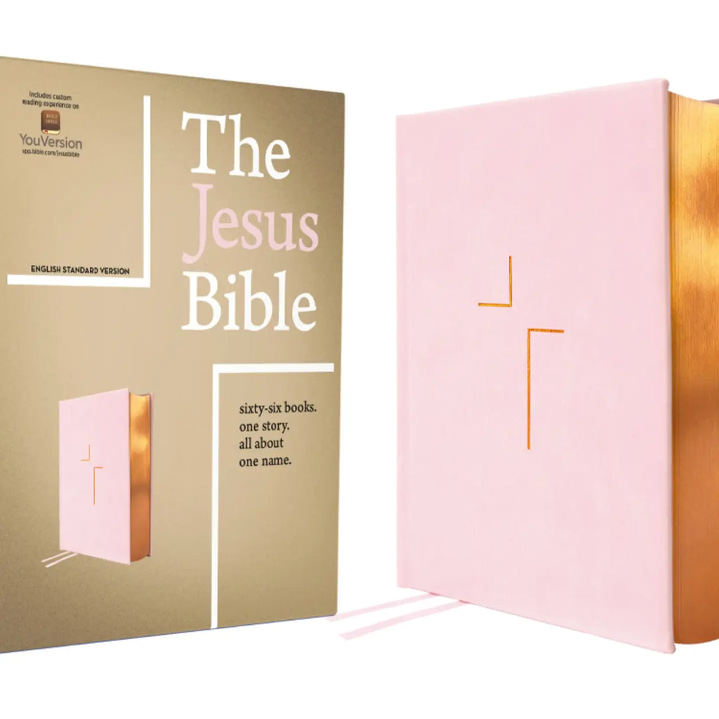 Bible | ESV The Jesus Bible Leathersoft Over Board Pink