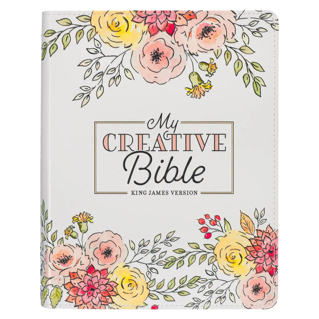 Bible | KJV My Creative Bible Faux Leather, White Floral Printed