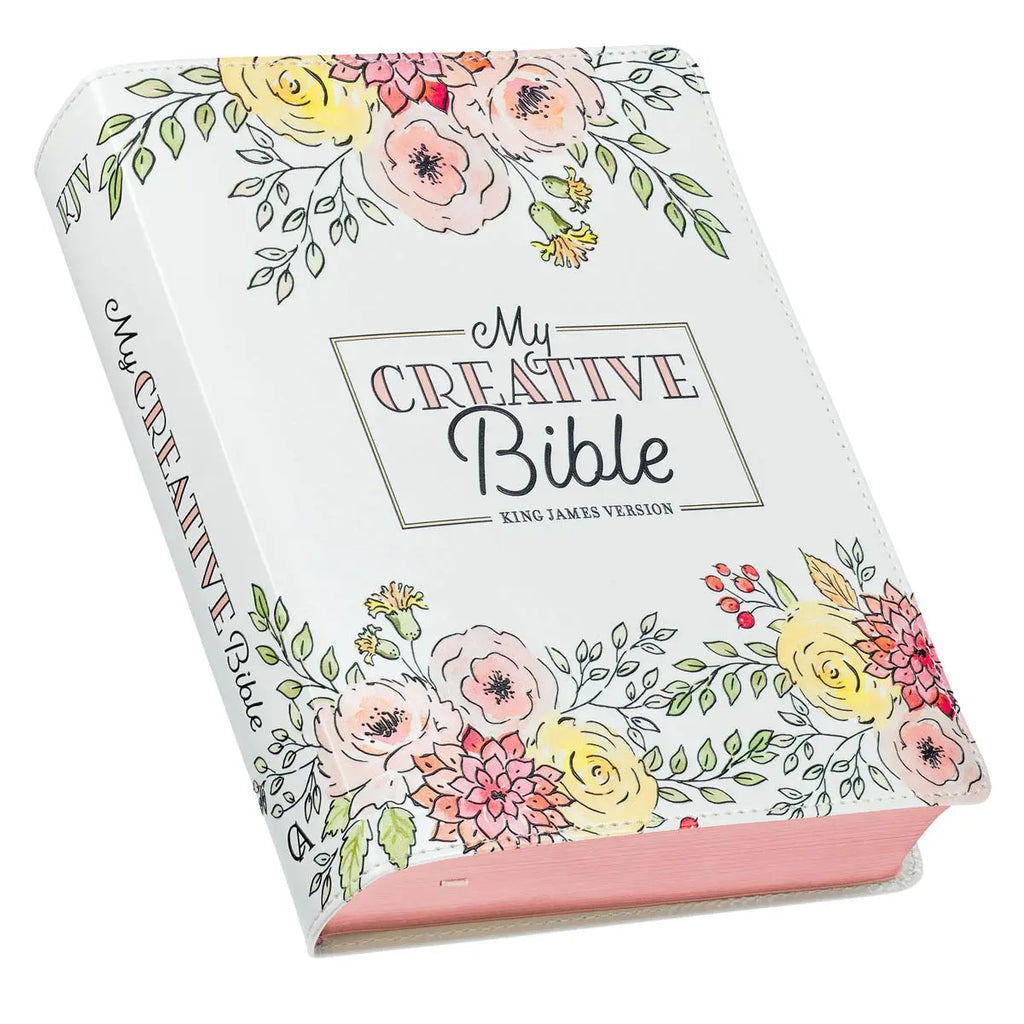 Bible | KJV My Creative Bible Faux Leather, White Floral Printed