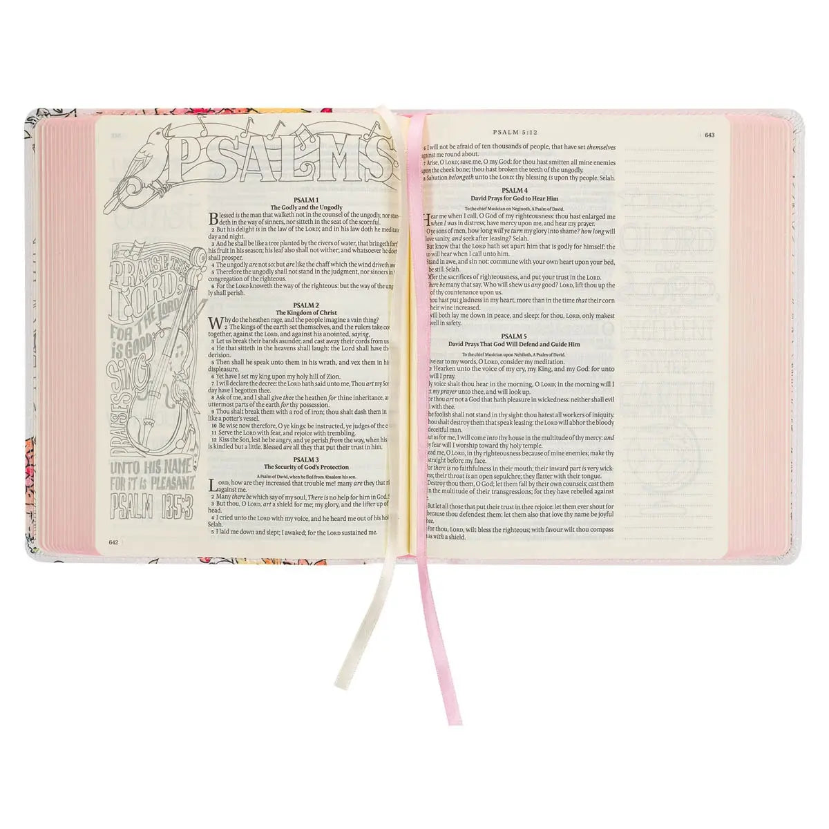 Bible | KJV My Creative Bible Faux Leather, White Floral Printed
