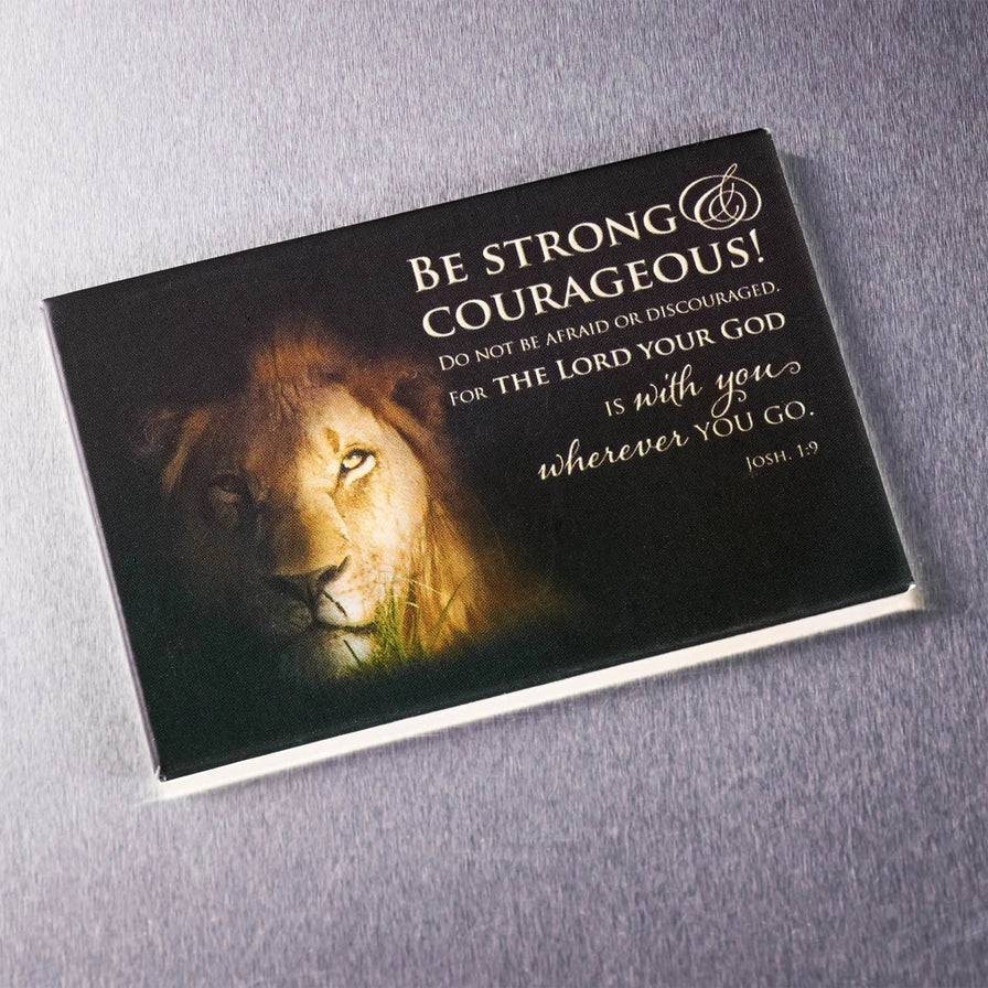 Magnet | Lion Strong & Courageous Josh. 1:9