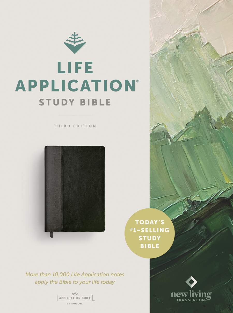 Bible | NLT Life Application Study Bible 3rd Ed, Leatherlike Black/Onyx Red Letter