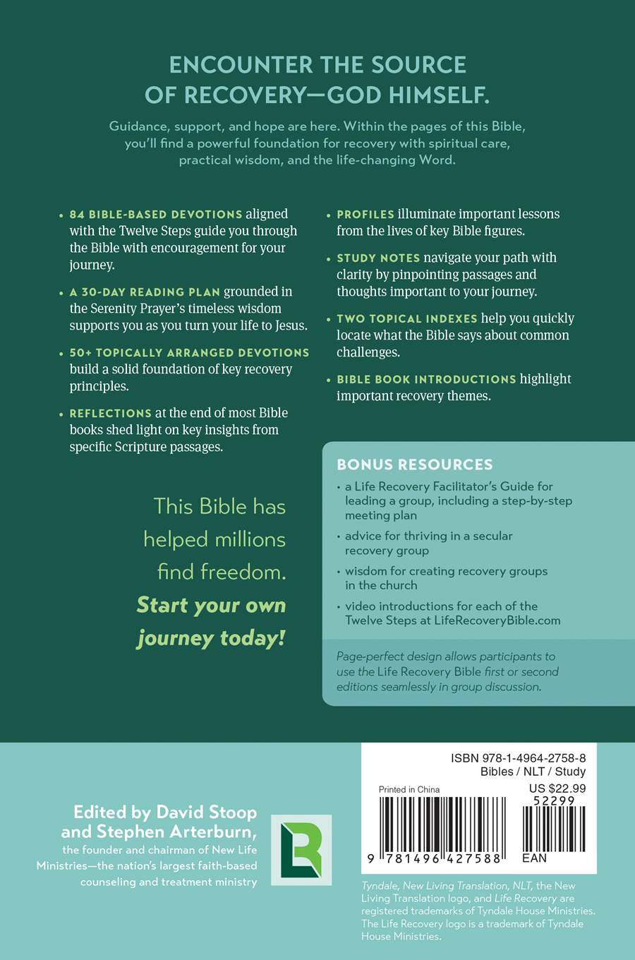 Bible | NLT Life Recovery Bible, Second Edition, Personal Size