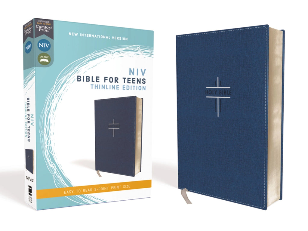 Bible | NIV Bible For Teens, Thinline Edition, Blue Leathersoft
