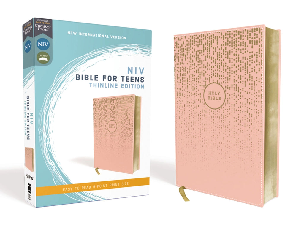 Bible | NIV Bible For Teens, Thinline Edition, Pink Leathersoft