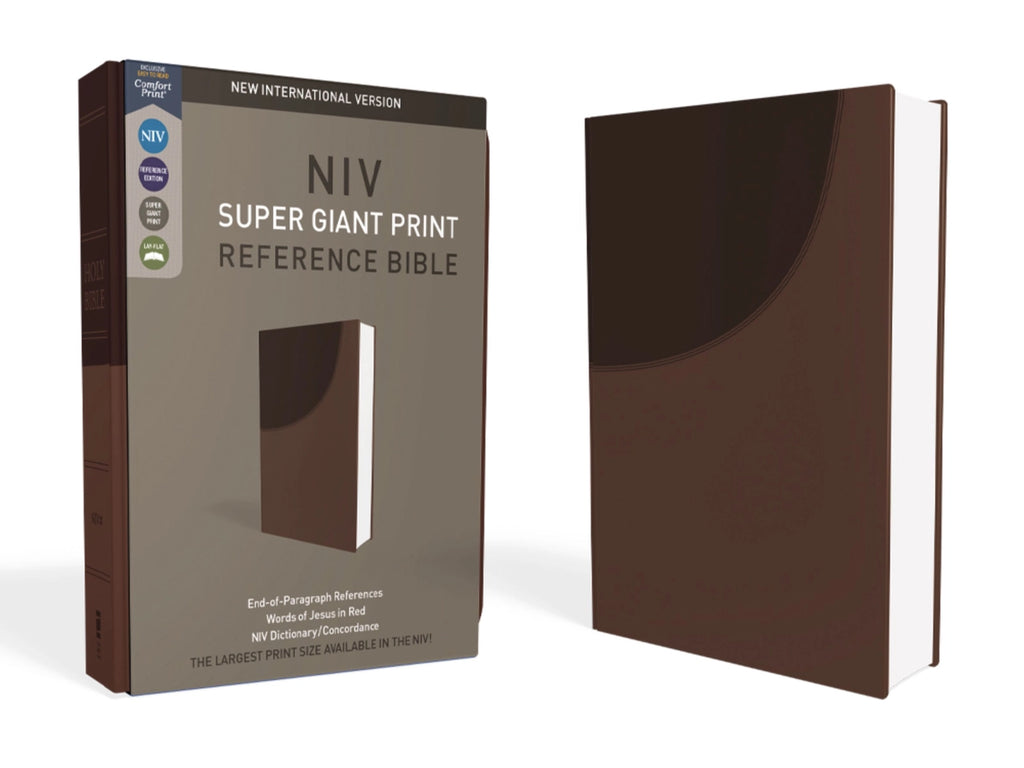 Bible | NIV Super Giant Print Reference Bible, Leathersoft, Brown