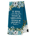 Tea Towel | Blue Floral Be Joyful In Hope Rom 12:12