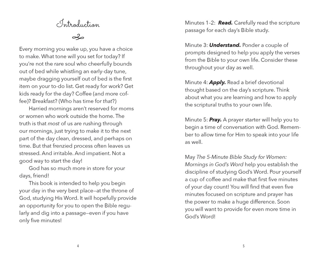 Study | The Daily 5-Minute Bible Study for Women- Mornings in Gods Word