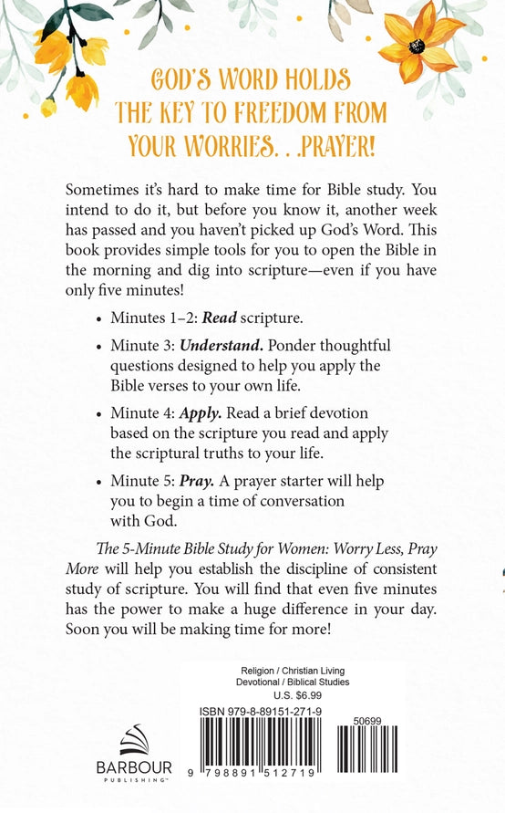 Study | The 5-Minute Bible Study for Women: Worry Less, Pray More