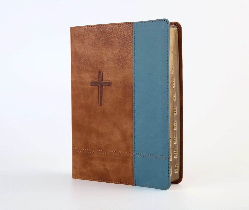 Bible | The Barbour Simplified KJV--Large Print [Rust & Stone Cross]