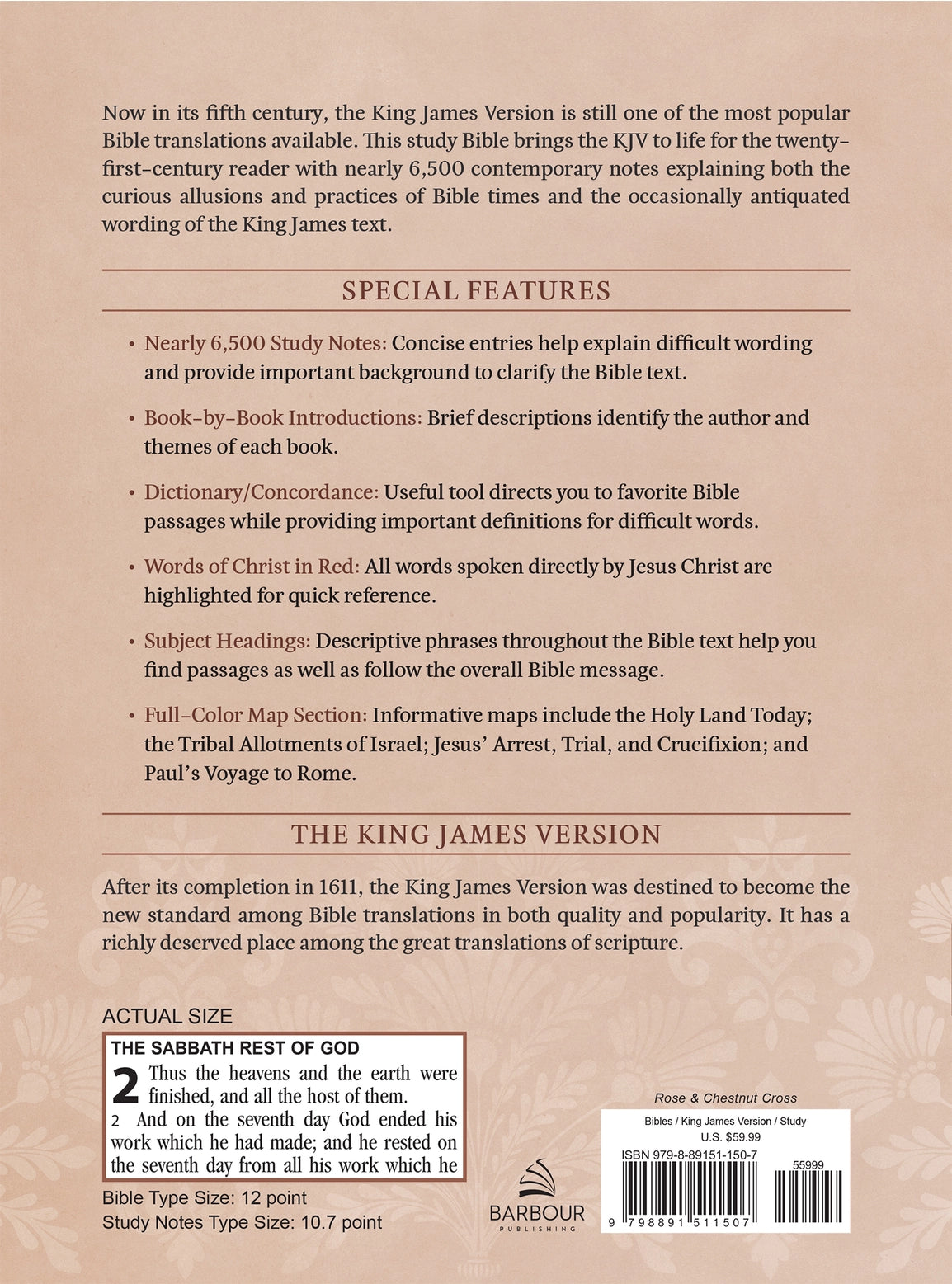 Bible | The KJV Study Bible, Large Print (Indexed) [Rose & Chestnut]