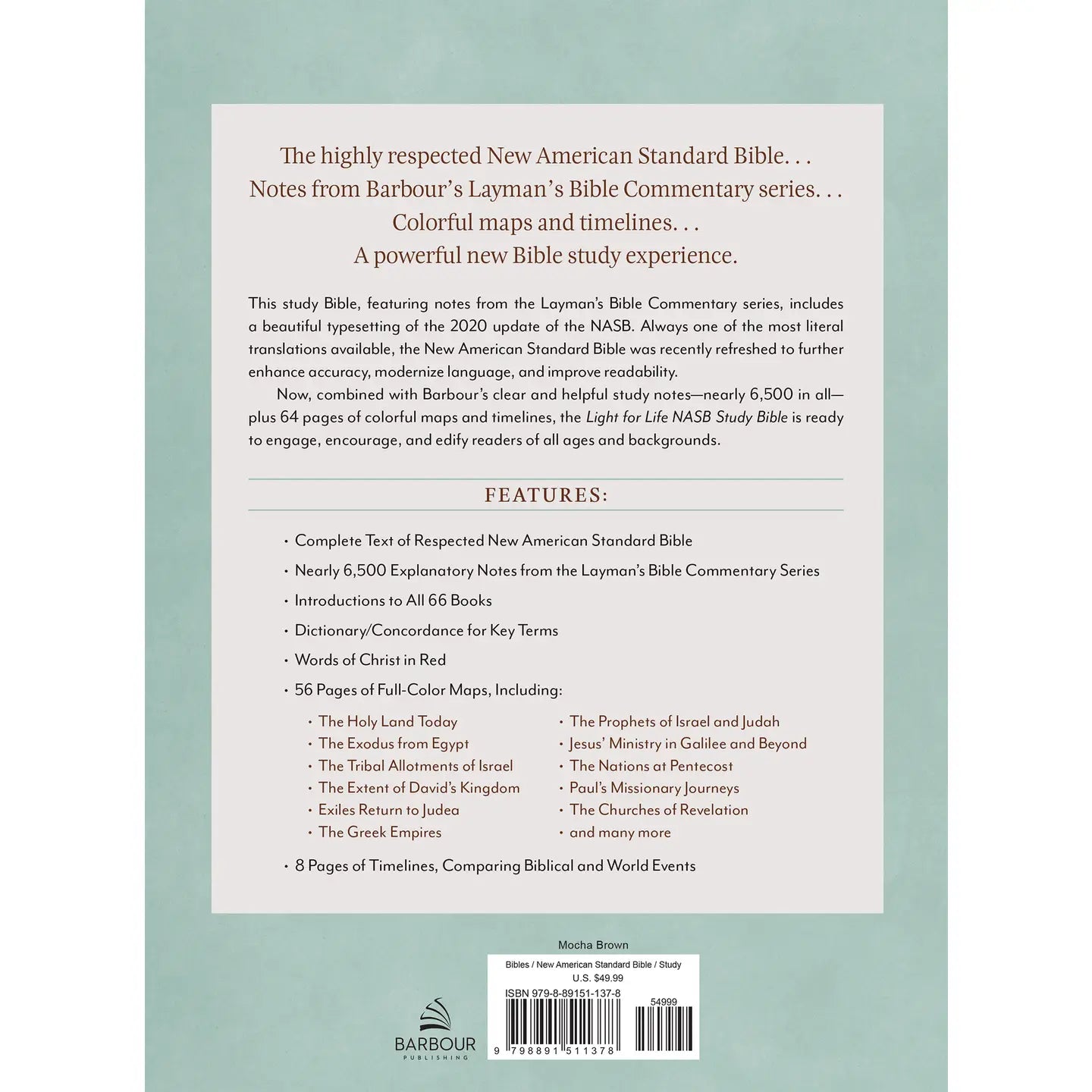 Bible | The Light for Life NASB Study Bible--Atlas Edition