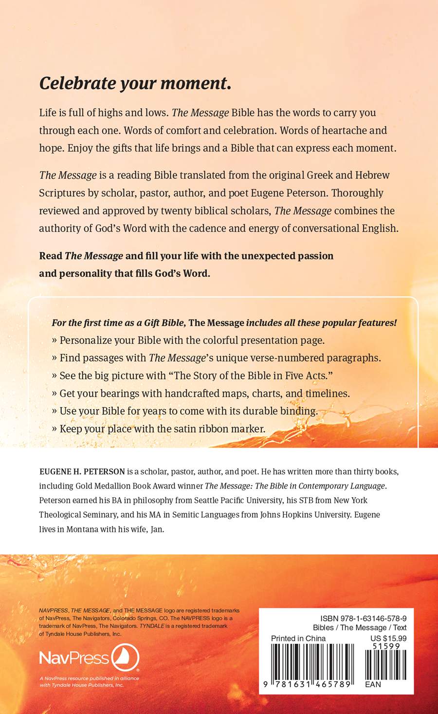 Bible | The Message Deluxe Gift Bible, Brown/ Saddle Tan