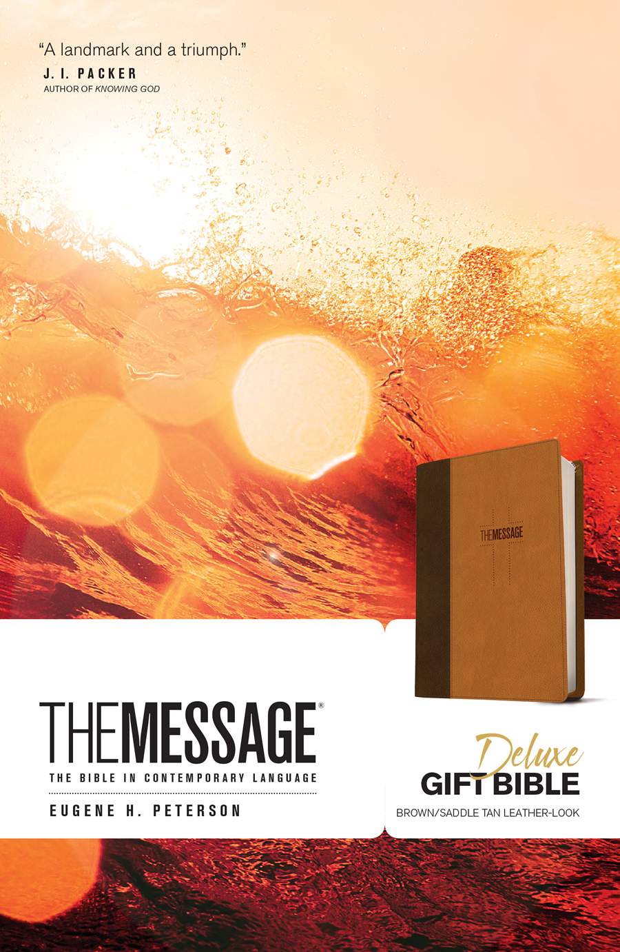 Bible | The Message Deluxe Gift Bible, Brown/ Saddle Tan