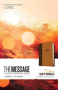 Bible | The Message Deluxe Gift Bible, Brown/ Saddle Tan