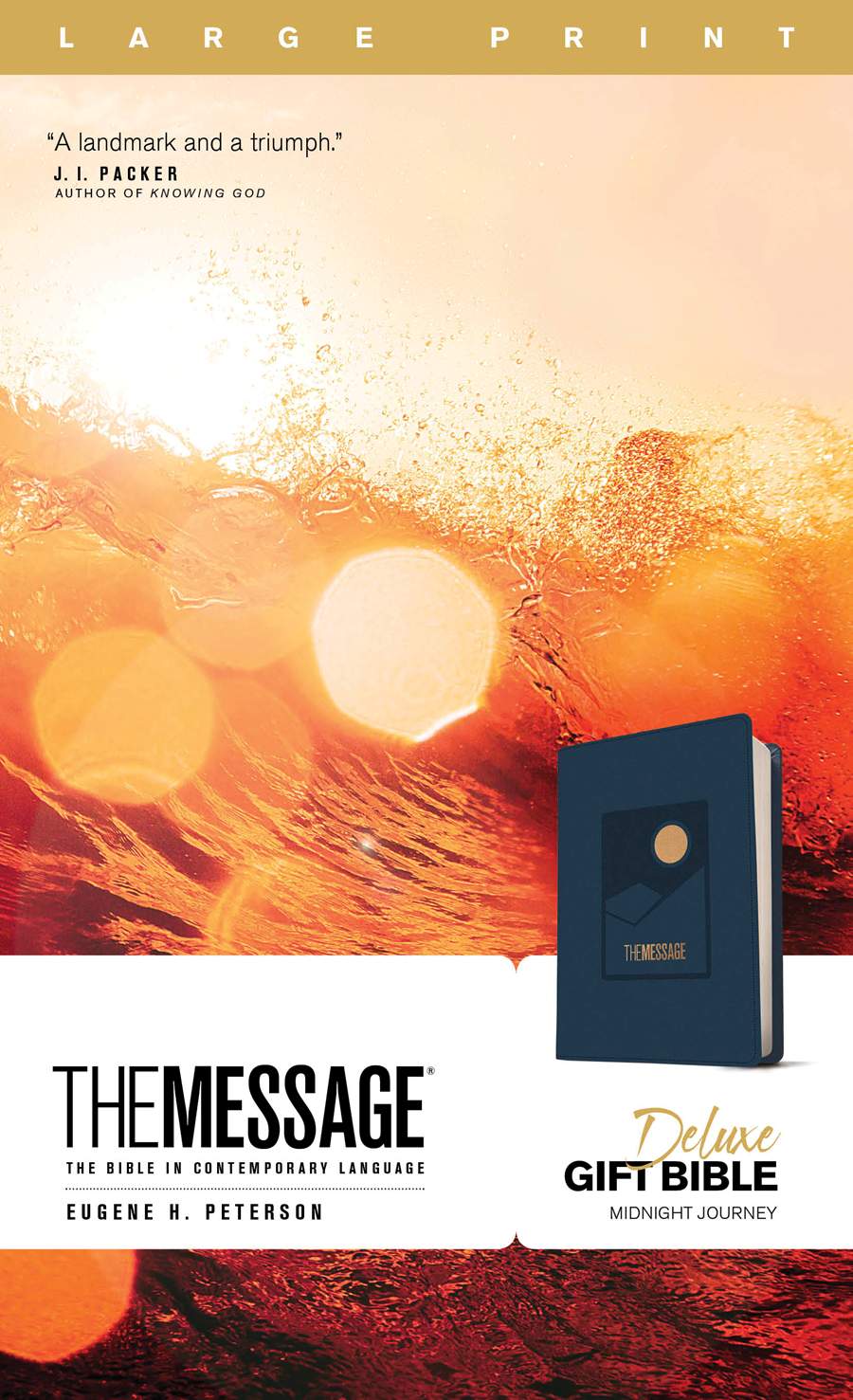 Bible | The Message Deluxe Gift Bible, Leather Look Midnight Journey, Large Print