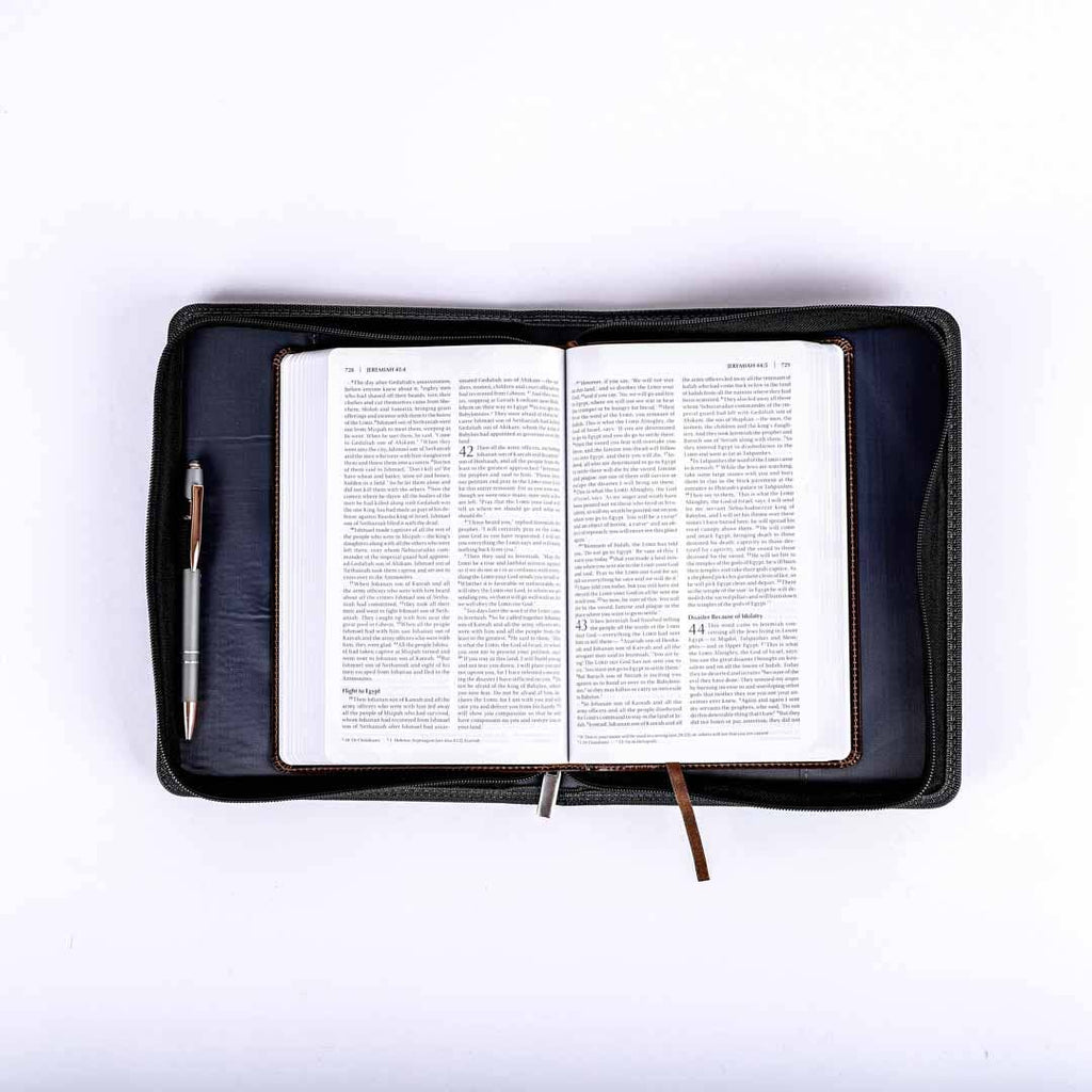 Bible Cover | Unshakable Faith Grey/Black