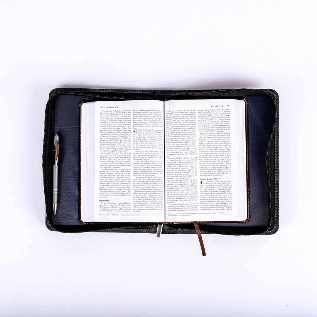 Bible Cover | Unshakable Faith Grey/Black