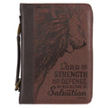 Bible Cover | Classic Two-tone Lord is My Strength Ex. 15:2 (Extra Large)