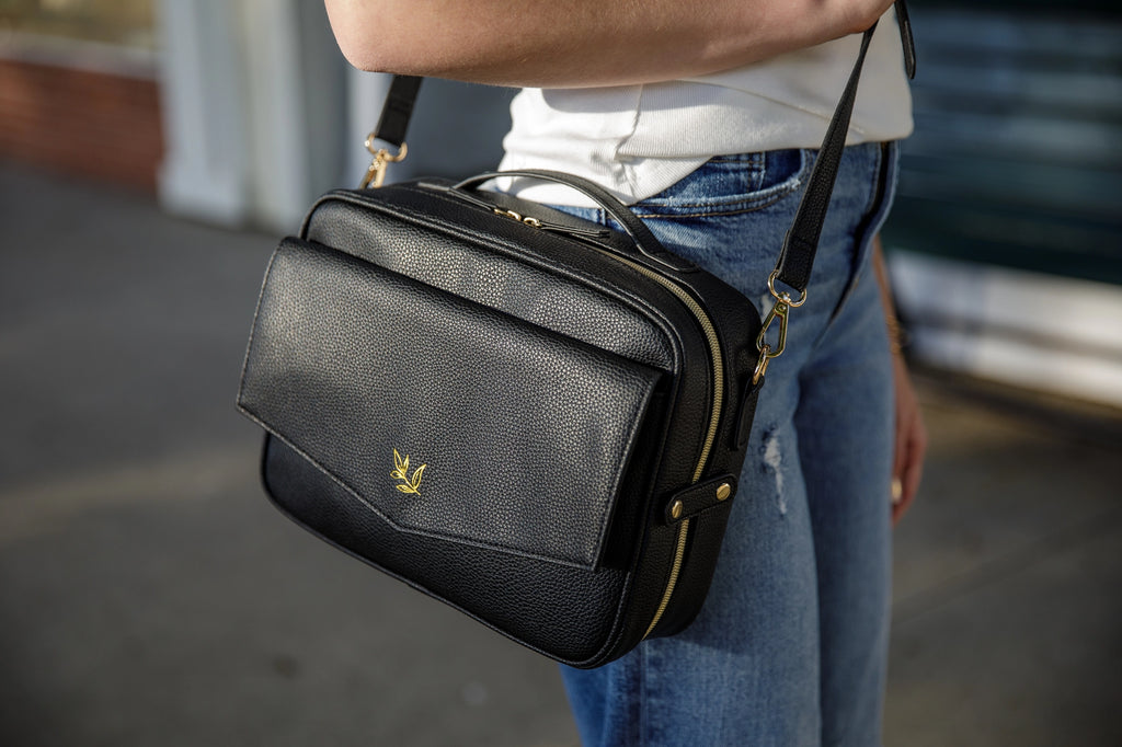 Bible Cover | Bible Bag Crossbody- Black