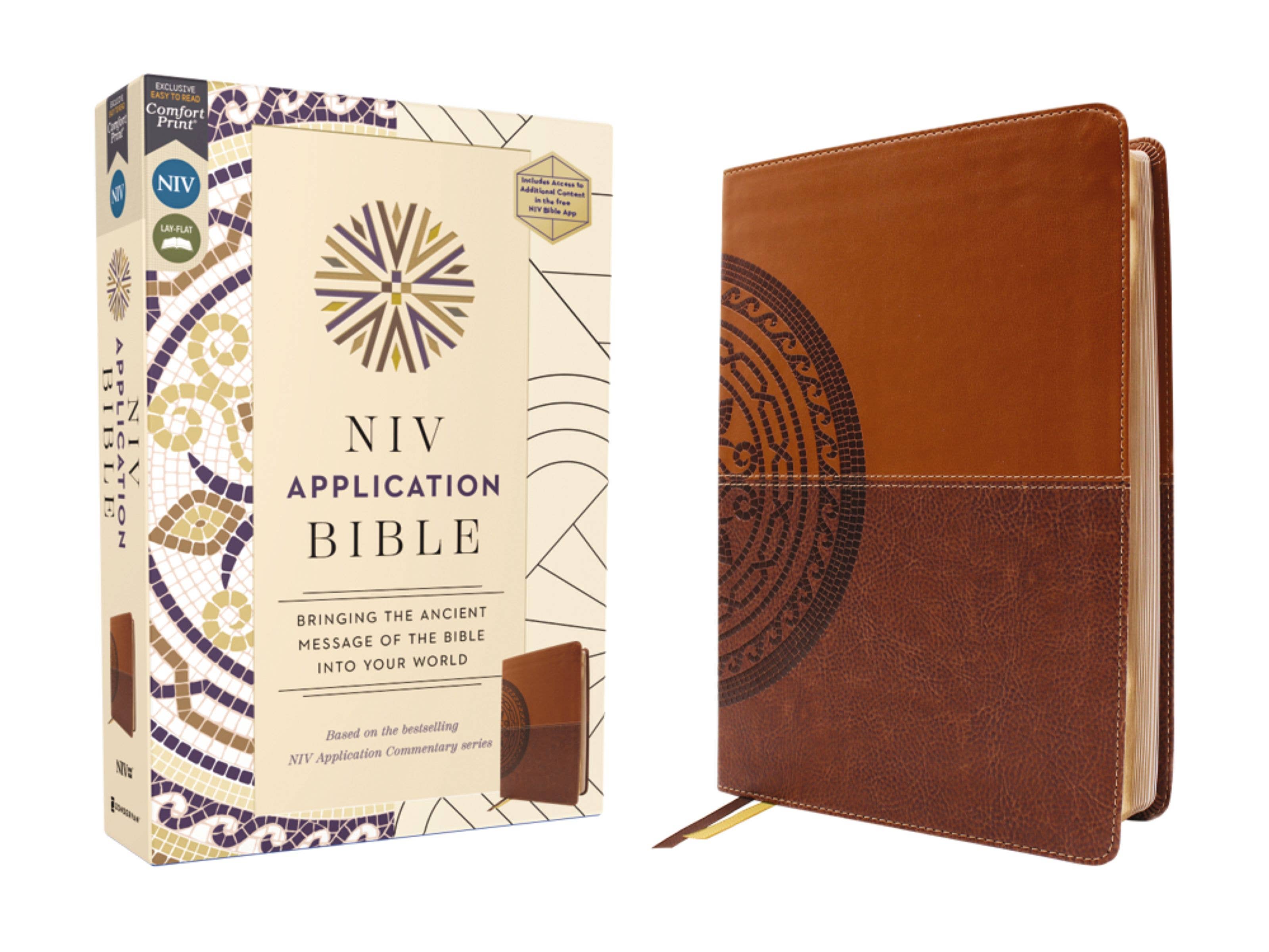 Bible | NIV Application Bible Leathersoft Brown Red Letter