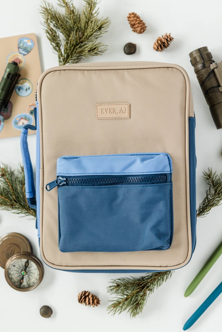 Bible Cover | A New Creation Kids Bible Cover-Beige & Blue