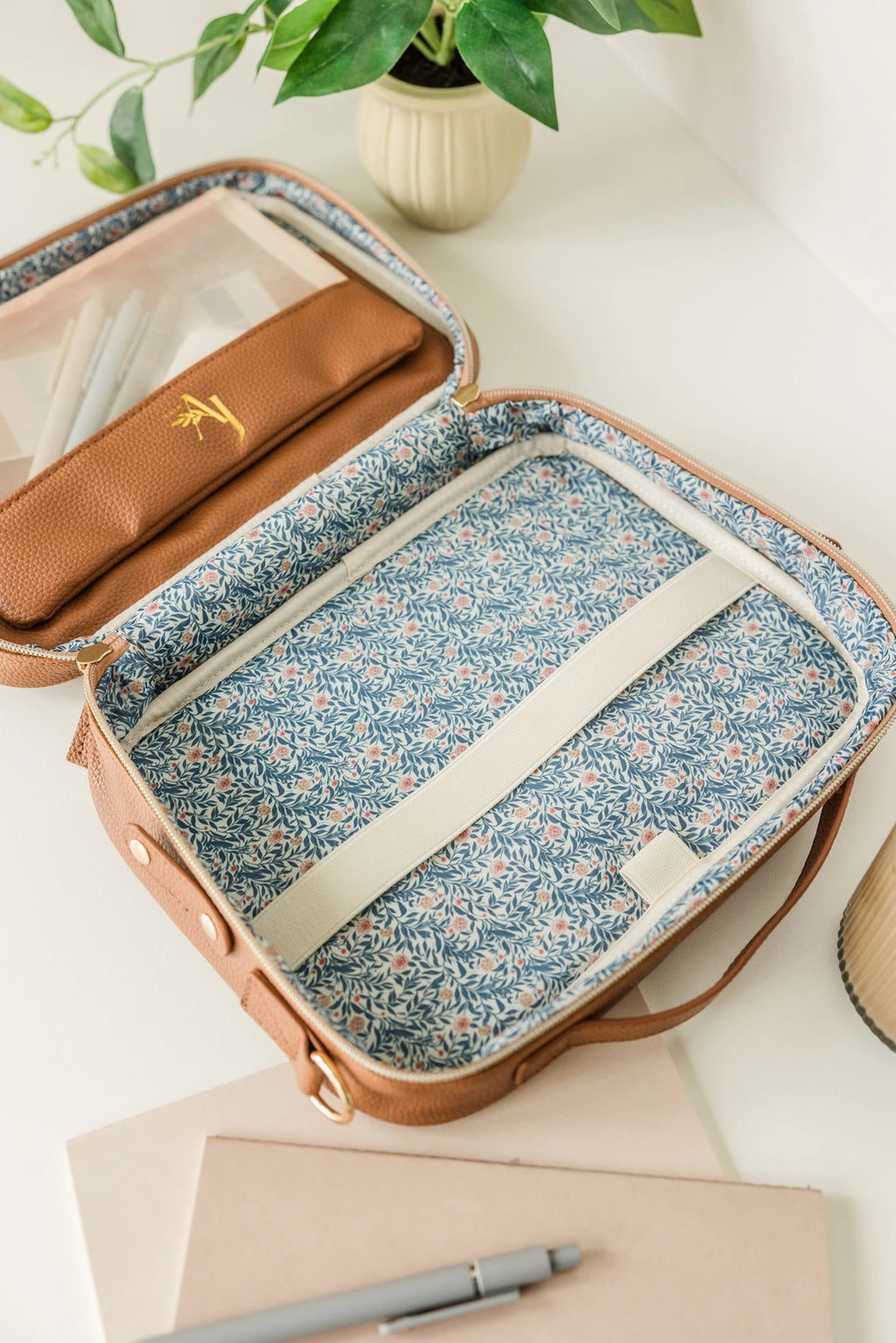 Bible Cover | Bible Bag Crossbody- Mocha