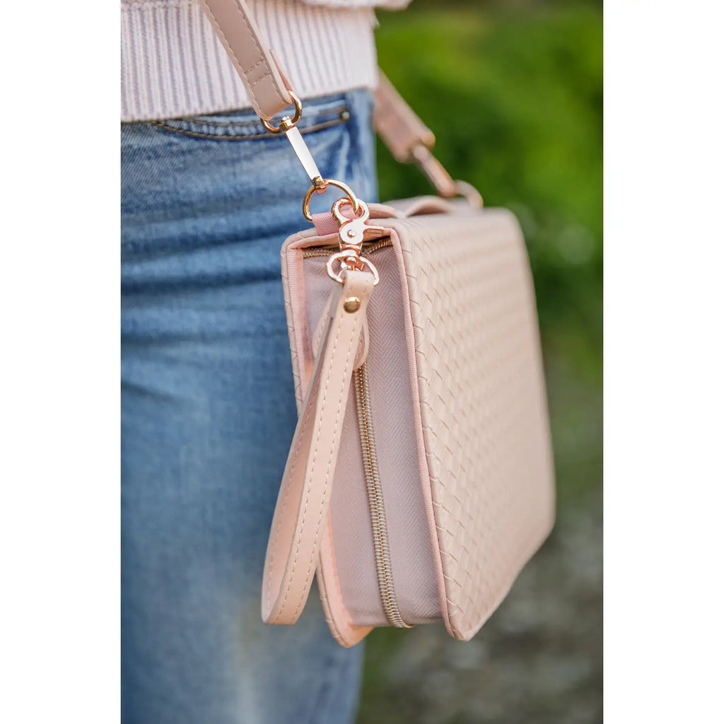 Bible Cover | Crossbody- Pink Weave