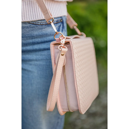 Bible Cover | Crossbody- Pink Weave